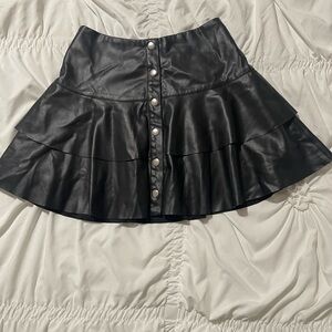 Forever 21 Black Faux Leather Mini Skirt